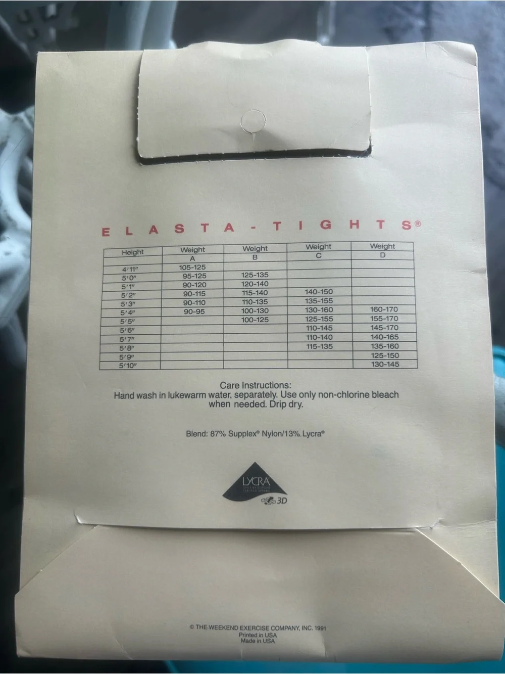 Baryshnikov collector vintage never opened footless elasta-tights. Dance/Ballet
